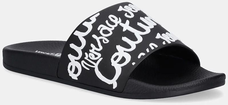 Šľapky Versace Jeans Couture dámske, čierna farba, 78VA3SQ1 71352 L01