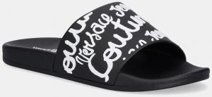 Šľapky Versace Jeans Couture dámske, čierna farba, 78VA3SQ1 71352 L01