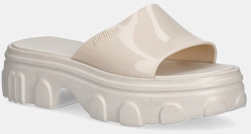 Šľapky Melissa MELISSA ELLA SLIDE AD dámske, béžová farba, na platforme, M 35882.AZ382