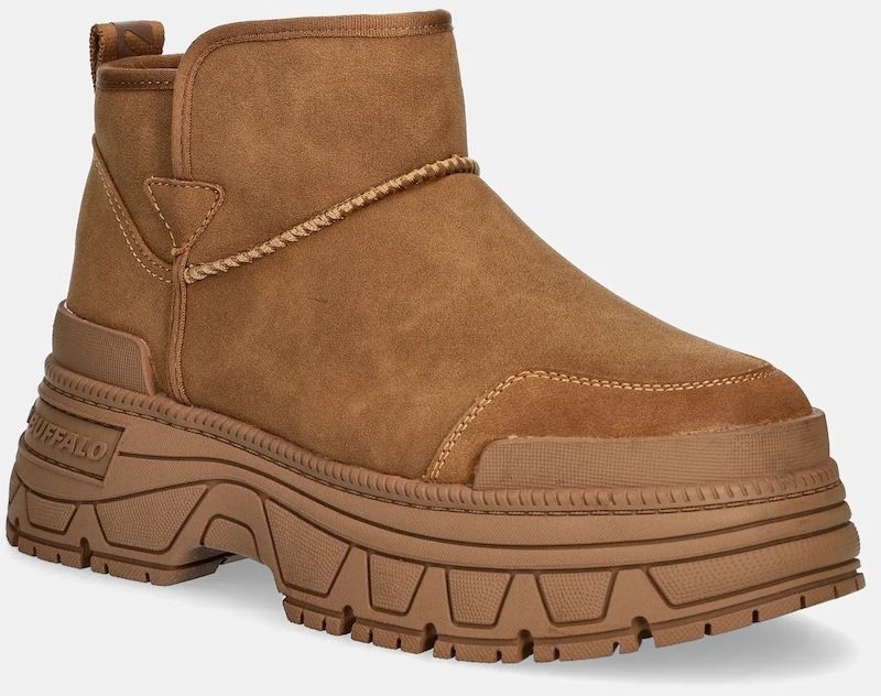 Snehule Buffalo Fusion Slip On Lo Warm hnedá farba, 1270113-COG