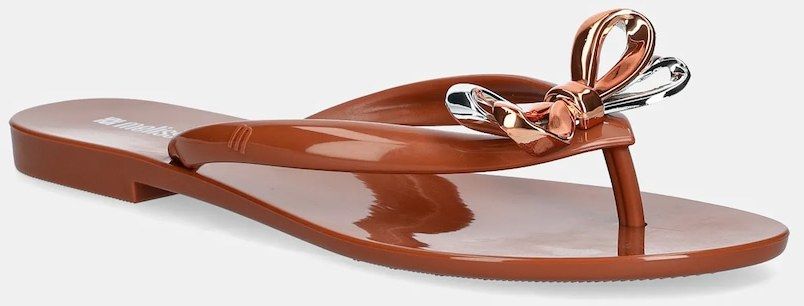 Šľapky Melissa MELISSA HARMONIC ECLIPSE AD dámske, hnedá farba, na plochom podpätku, M 35997.BF584