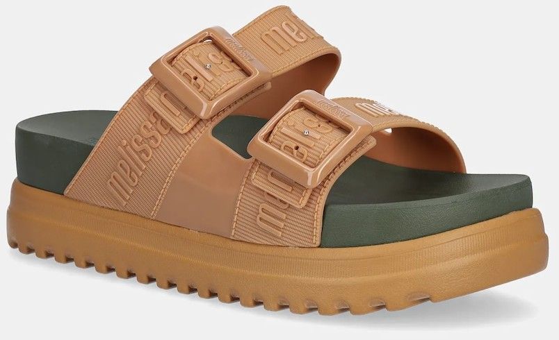 Šľapky Melissa COZY M LOVER PLATFORM AD dámske, hnedá farba, na platforme, M.35977.BI126