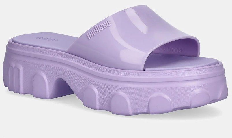 Šľapky Melissa MELISSA ELLA SLIDE AD dámske, fialová farba, na platforme, M 35882.BH683
