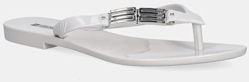 Šľapky Melissa MELISSA HARMONIC M CHIC AD dámske, biela farba, na plochom podpätku, M 35906.BB093