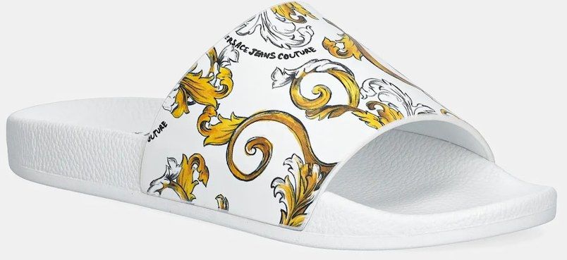 Šľapky Versace Jeans Couture dámske, biela farba, 78VA3SQ3 ZS365 G03