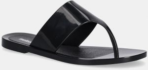 Šľapky Melissa MELISSA ESSENTIAL CHIC AD dámske, čierna farba, na plochom podpätku, M.33406.01003