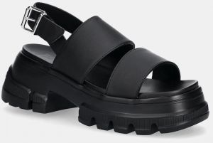Sandále Tommy Jeans CHUNKY CITY SANDAL dámske, čierna farba, na platforme, EN0EN02750