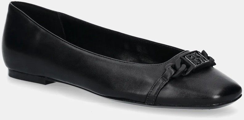Kožené balerínky Dkny Davilla čierna farba, K1594112