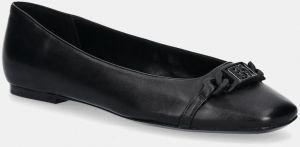 Kožené balerínky Dkny Davilla čierna farba, K1594112