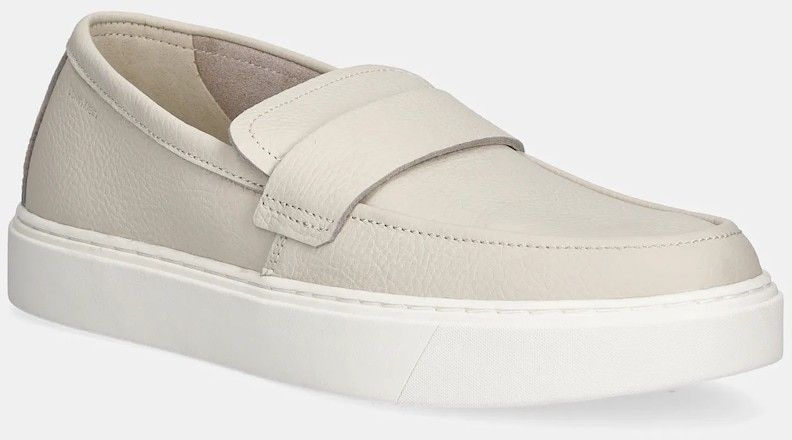 Kožené mokasíny Calvin Klein MOCCASIN LTH UNLINED hnedá farba, HM0HM01813