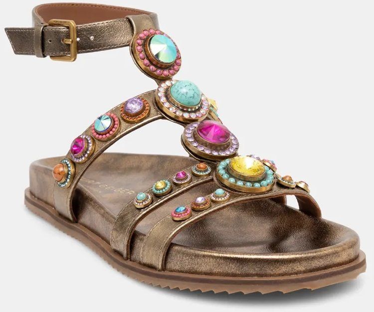 Kožené sandále Kurt Geiger London Octavia Flexi Gladiator dámske, zlatá farba, 4369068109