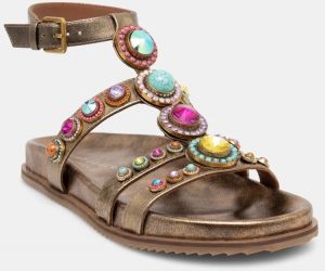 Kožené sandále Kurt Geiger London Octavia Flexi Gladiator dámske, zlatá farba, 4369068109