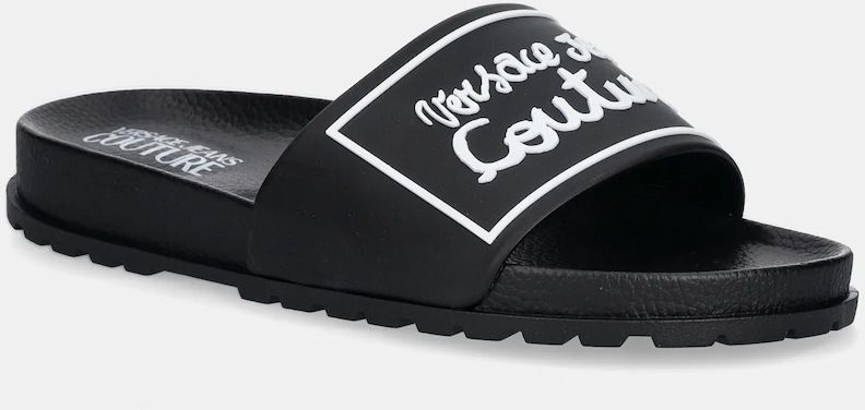 Šľapky Versace Jeans Couture dámske, čierna farba, 78VA3SQ2 71352 899