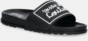 Šľapky Versace Jeans Couture dámske, čierna farba, 78VA3SQ2 71352 899