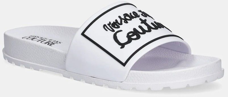 Šľapky Versace Jeans Couture dámske, biela farba, 78VA3SQ2 71352 003