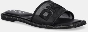 Šľapky Dkny Badin Logo dámske, čierna farba, K1565205