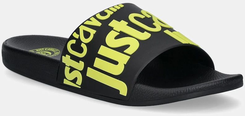 Šľapky Just Cavalli pánske, čierna farba, 78QA3SZ1ZS785S20