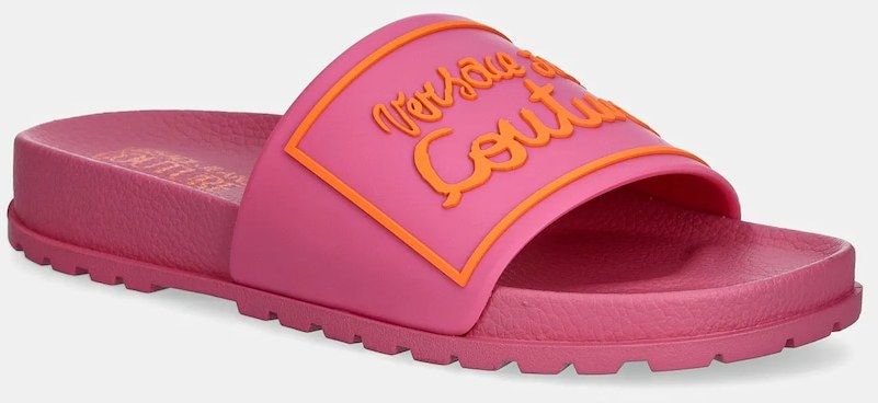 Šľapky Versace Jeans Couture dámske, ružová farba, 78VA3SQ2 71352 494