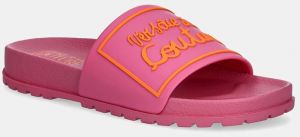 Šľapky Versace Jeans Couture dámske, ružová farba, 78VA3SQ2 71352 494