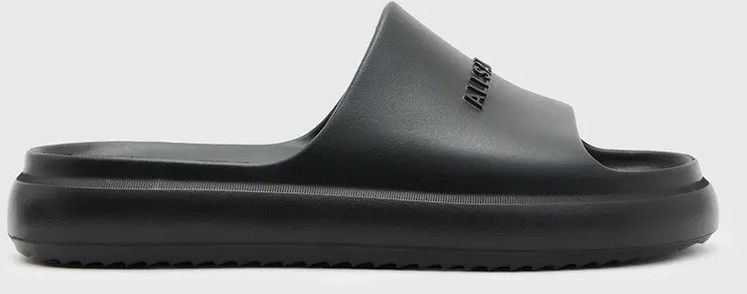 Šlapky AllSaints Dune Slider pánske, čierna farba, M023FA