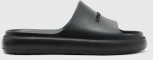 Šlapky AllSaints Dune Slider pánske, čierna farba, M023FA