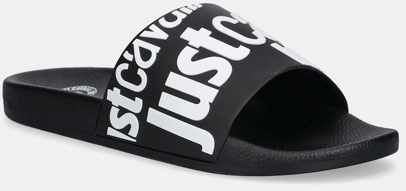 Šľapky Just Cavalli pánske, čierna farba, 78QA3SZ1ZS785L01