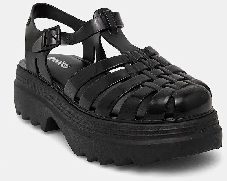 Sandále Melissa MELISSA POSSESSION PLATFORM II AD dámske, čierna farba, na platforme, M 35818.BG449