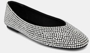 Baleríny Steve Madden Darts-R strieborná farba, SM11003623