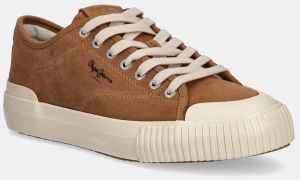 Semišové tenisky Pepe Jeans BEN SUEDE M hnedá farba, PMS31074