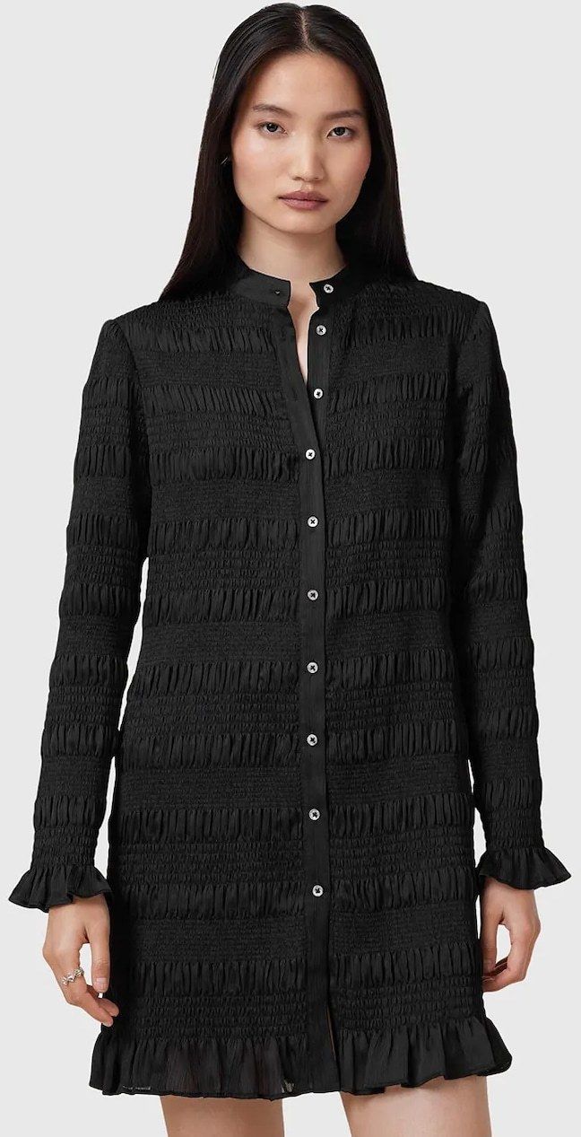 Šaty AllSaints MEG čierna farba, mini, priliehavá, W062DC