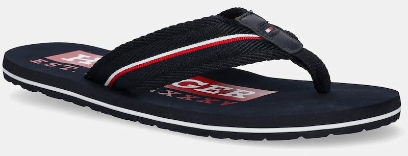 Šľapky Tommy Hilfiger CORPORATE HILFIGER BEACH SANDAL pánske, tmavomodrá farba, FM0FM05436
