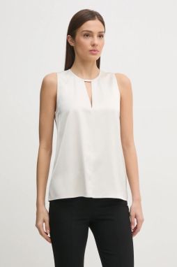 Blúzka Calvin Klein dámska, béžová farba, jednofarebná, K20K208190