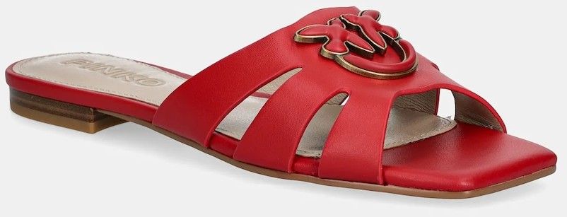 Kožené šľapky Pinko Marli dámske, červená farba, SD0313 P003 R30