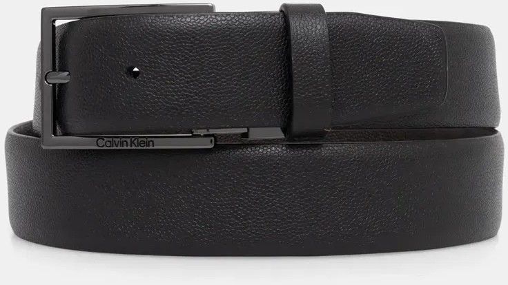 Obojstranný kožený opasok Calvin Klein pánsky, čierna farba, K50K512842