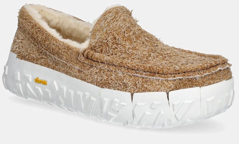 Semišové mokasíny UGG Ascot Wrap Tech pánske, hnedá farba, 1167670-CHE