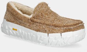 Semišové mokasíny UGG Ascot Wrap Tech pánske, hnedá farba, 1167670-CHE