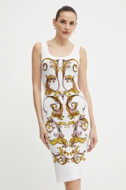 Šaty Versace Jeans Couture biela farba, mini, priliehavá, 78HAO9P6 JS473