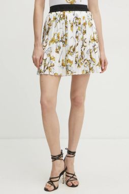 Sukňa Versace Jeans Couture biela farba, mini, áčkový strih, 78HAE820 NS574