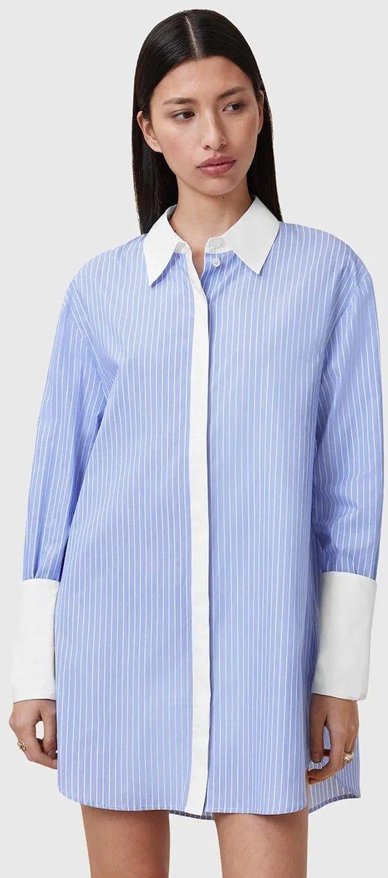 Bavlnené šaty AllSaints ALBER mini, oversize, W250DC