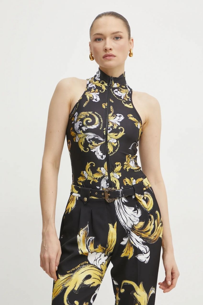 Body Versace Jeans Couture dámske, čierna farba, 78HAM207 JS470