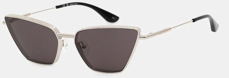 Slnečné okuliare Alexander McQueen dámske, strieborná farba, AM0501S