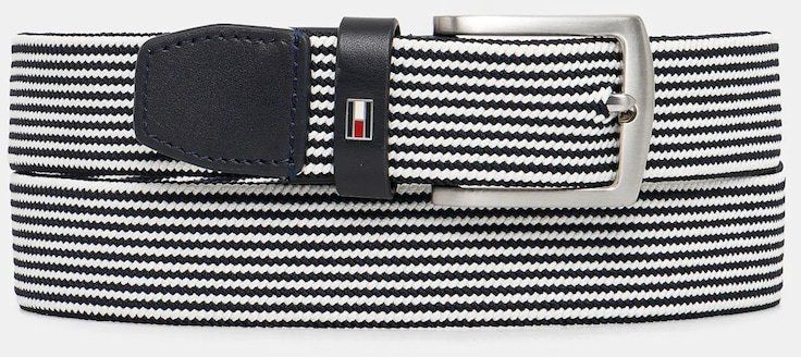 Opasok Tommy Hilfiger pánsky, tmavomodrá farba, AM0AM13354
