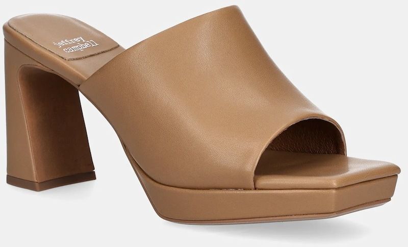 Šľapky Jeffrey Campbell Caviar dámske, béžová farba, na podpätku, JC-923-1-2
