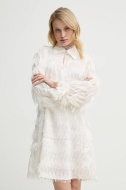 Šaty Bruuns Bazaar béžová farba, mini, áčkový strih, BBW4396