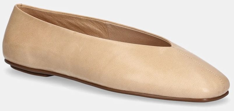 Kožené balerínky Jeffrey Campbell Fathom béžová farba, JC-1528-1-11