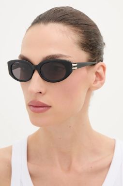 Slnečné okuliare Alexander McQueen dámske, čierna farba, AM0469S