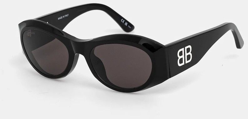 Slnečné okuliare Balenciaga dámske, čierna farba, BB0396SK