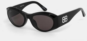 Slnečné okuliare Balenciaga dámske, čierna farba, BB0396SK