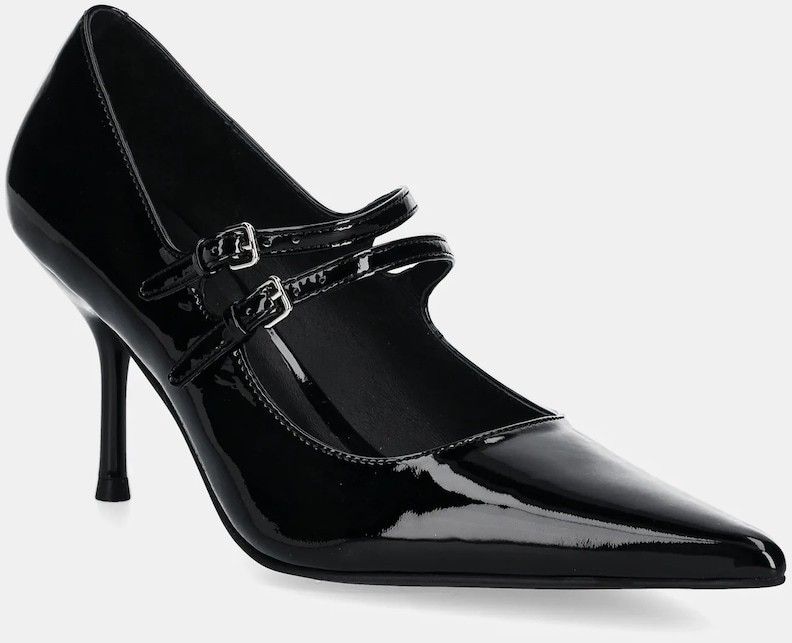 Kožené lodičky Jeffrey Campbell TYPIST čierna farba, U129-12