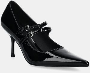 Kožené lodičky Jeffrey Campbell TYPIST čierna farba, U129-12